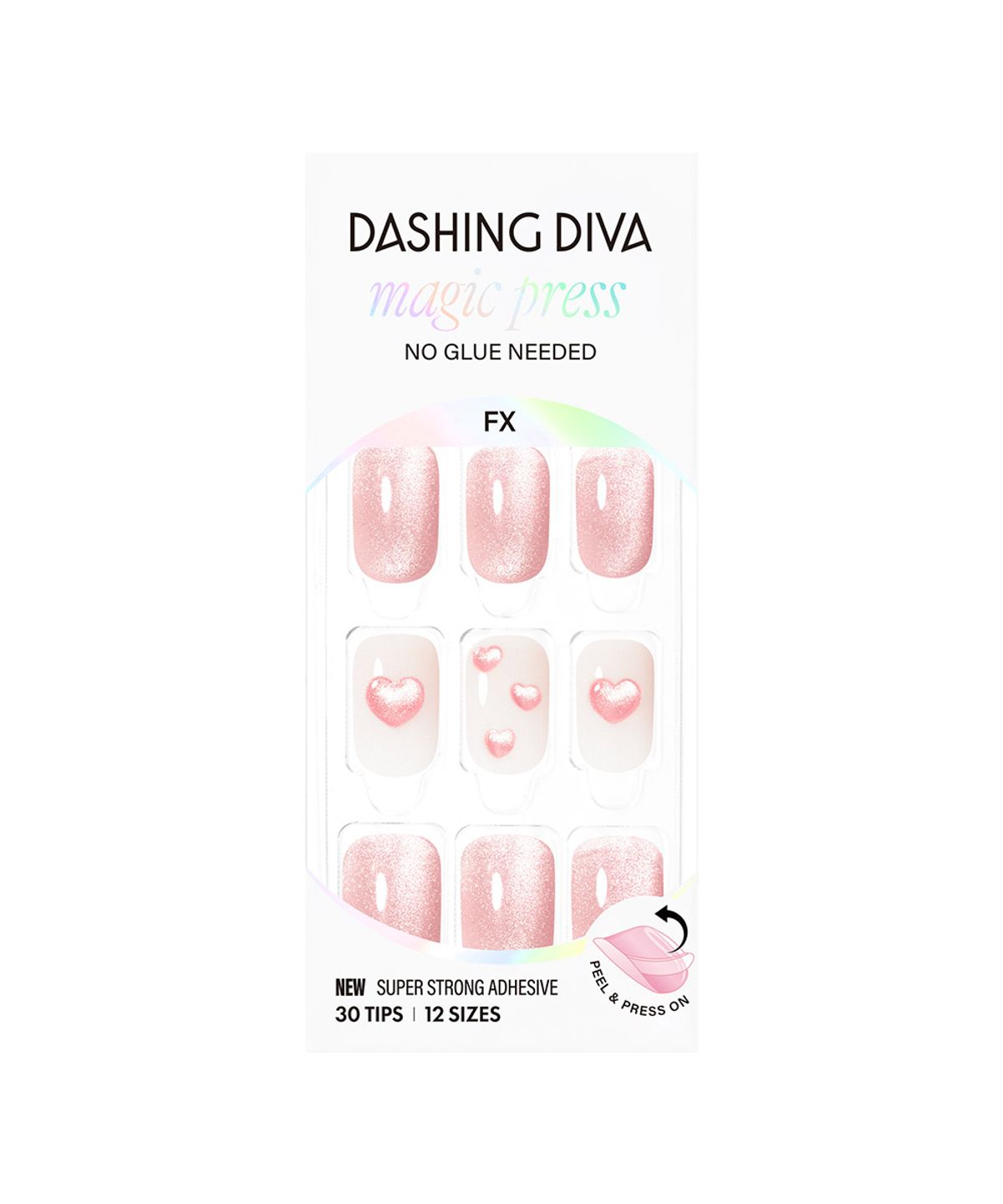 데싱디바(DASINGDIVA) 매직프레스 하트 젤리 (레귤러 라운드) 네일팁