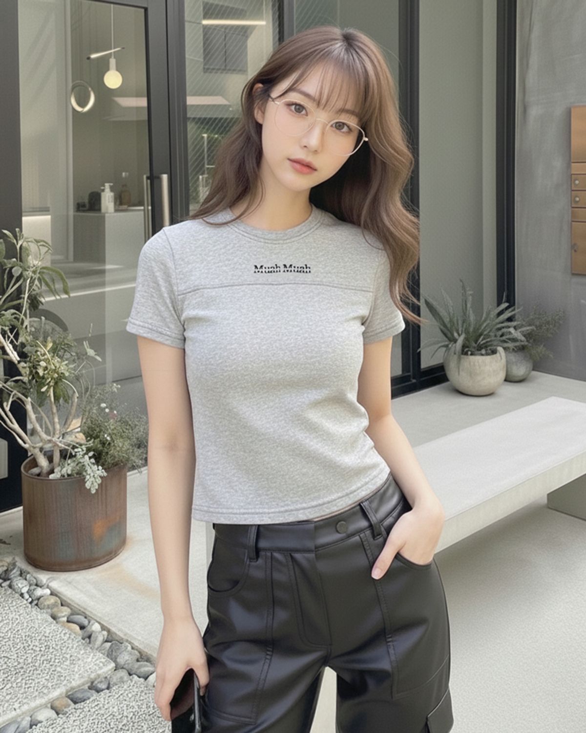 무아무아(MUAHMUAH) 크롭 포인트 핀턱 반팔티 [3color]