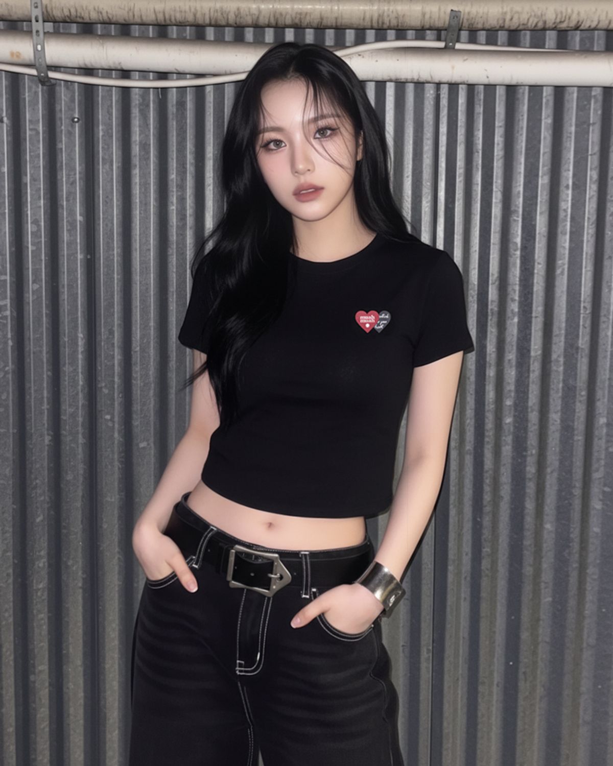 무아무아(MUAHMUAH) 러브러브 무아 크롭 반팔티 [3color]