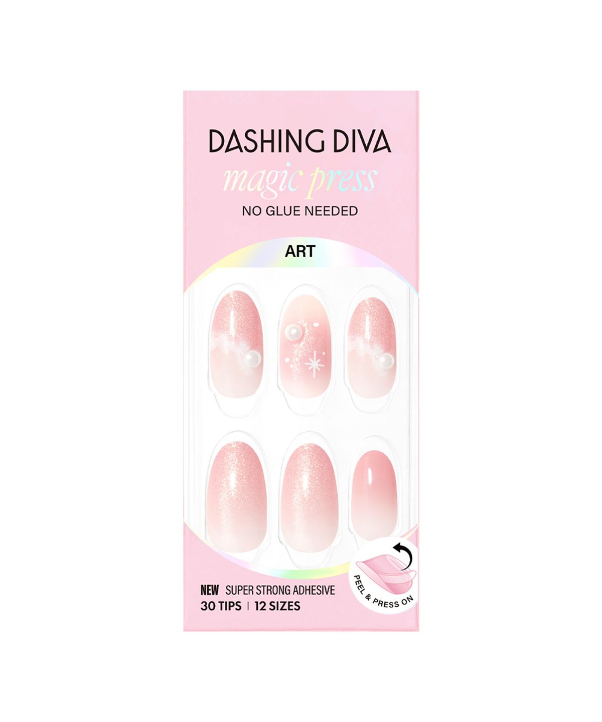 데싱디바(DASINGDIVA) 매직프레스 핑크 오션 (아몬드) 네일팁