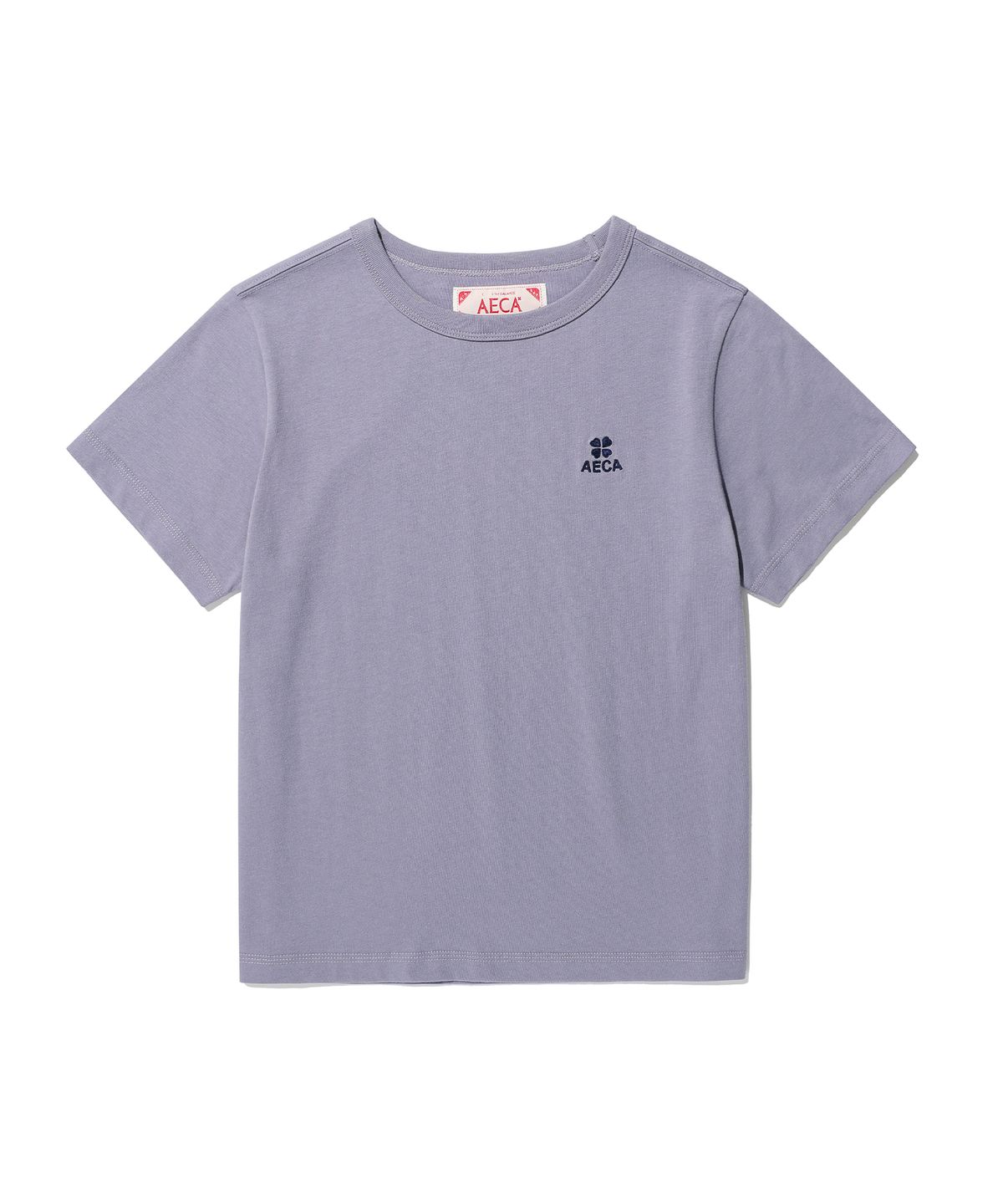 에이카화이트(AECA) (Woman) EVERYDAY AECA CLOVER HALF SLEEVE TEE-PURPLE