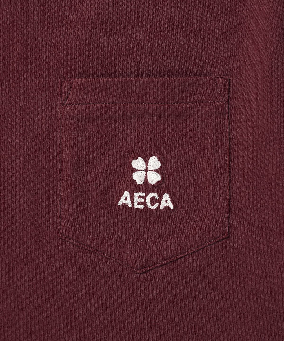 에이카화이트(AECA) (Woman) EVERYDAY AECA CLOVER POCKET TEE-BURGUNDY