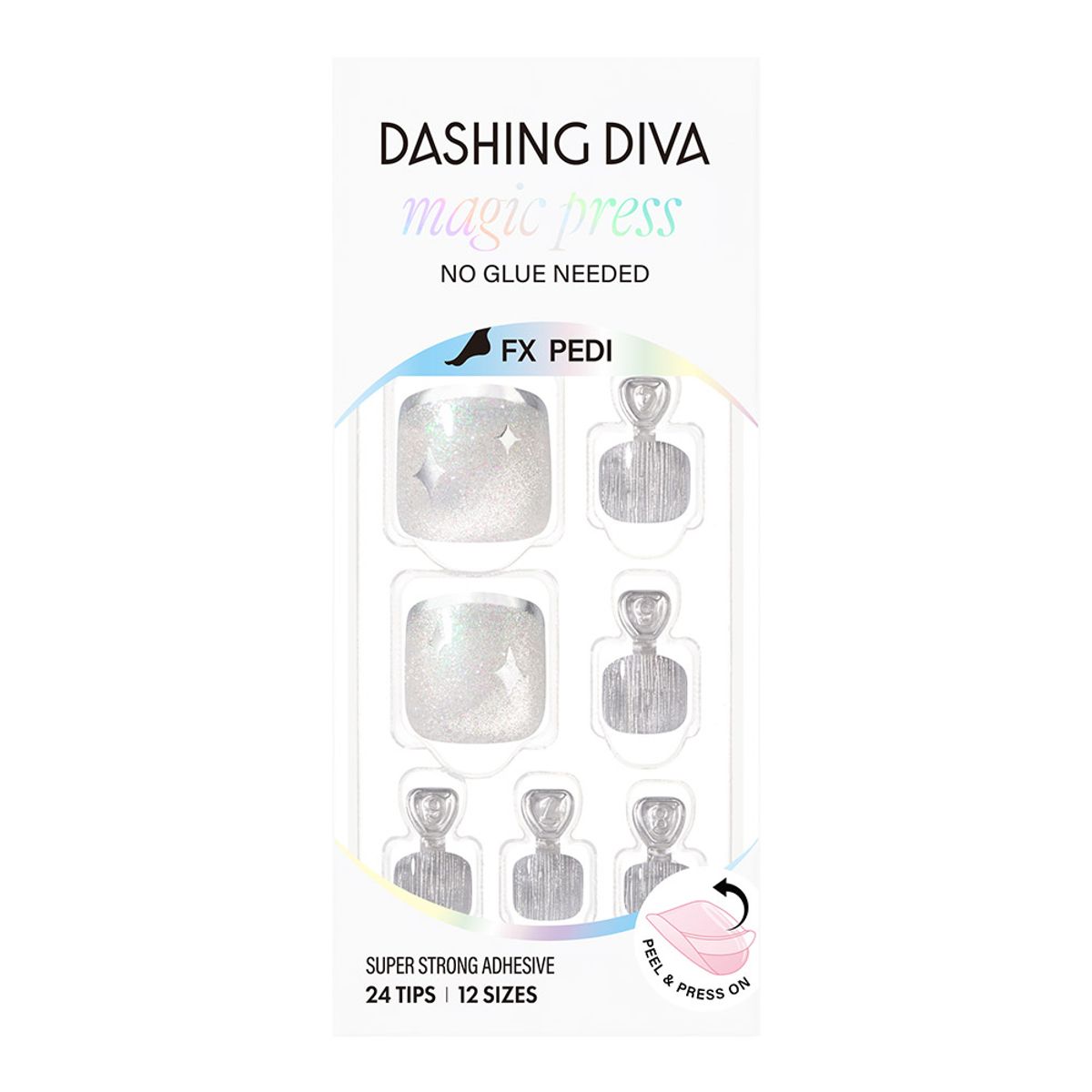 데싱디바(DASINGDIVA) 매직프레스 페디큐어 실버 베일