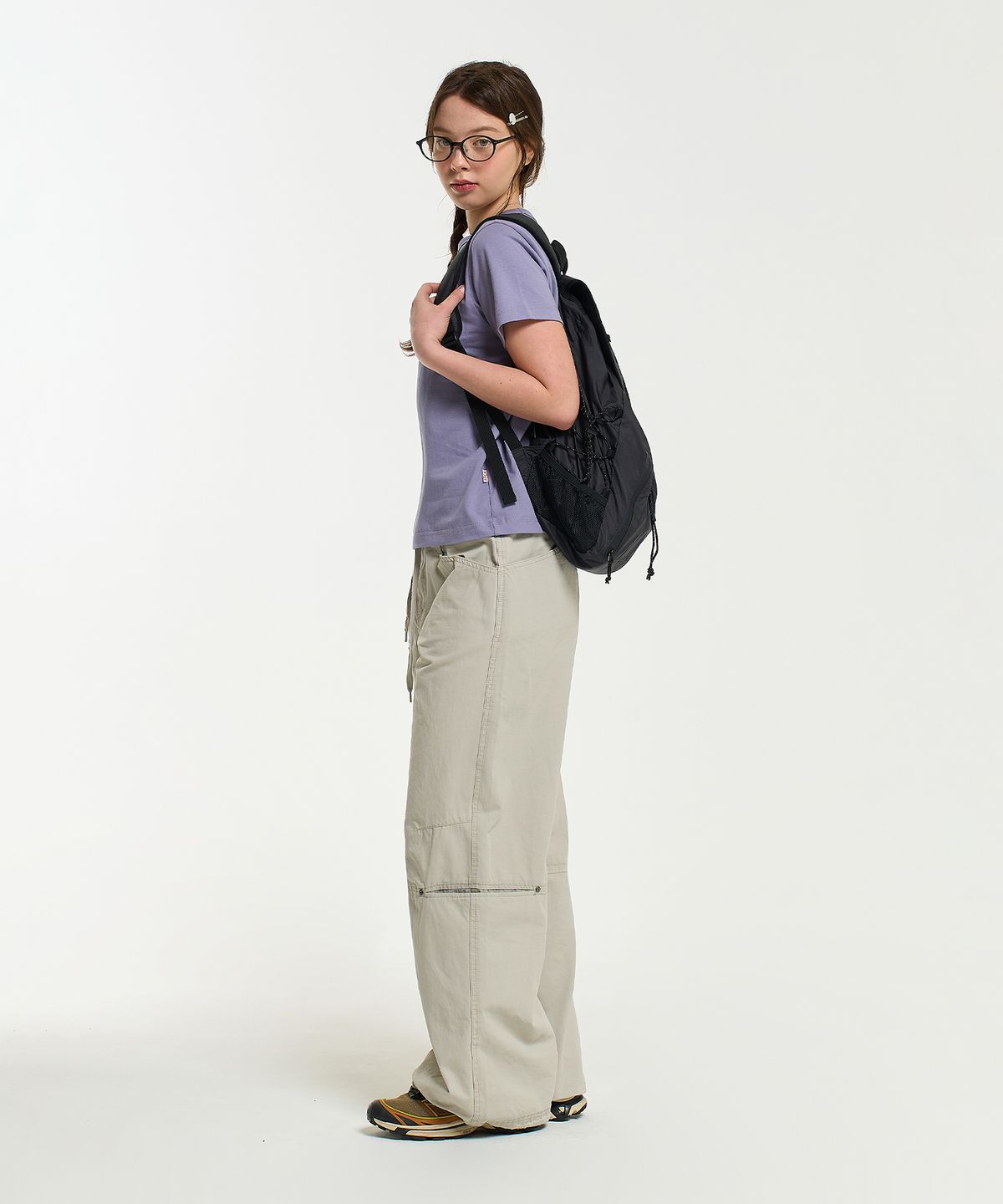 에이카화이트(AECA) (Woman) EVERYDAY AECA CLOVER POCKET TEE-PURPLE