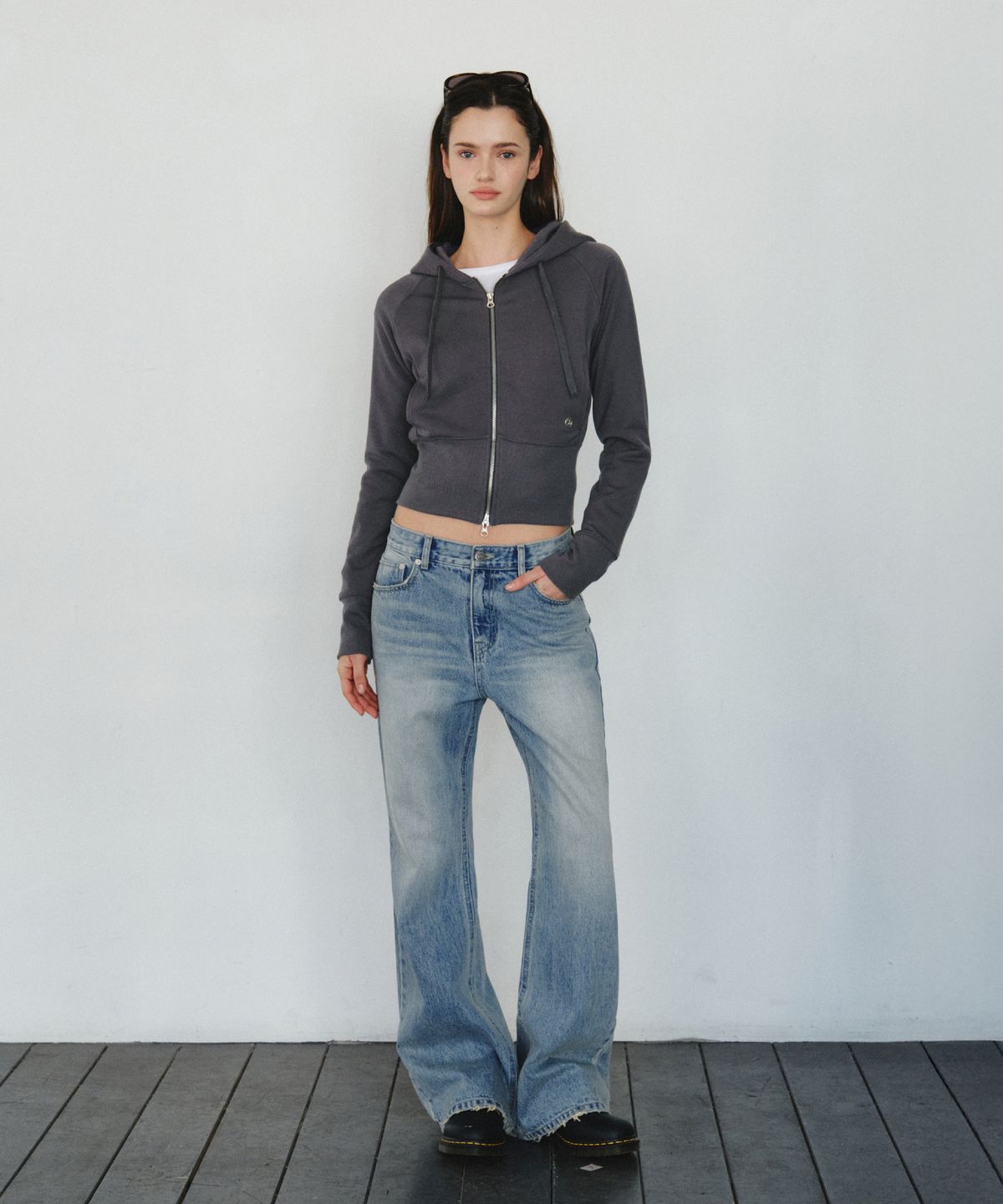 씨타(CITTA) Faded Loose Bootcut Denim_CTD428(Light Blue)