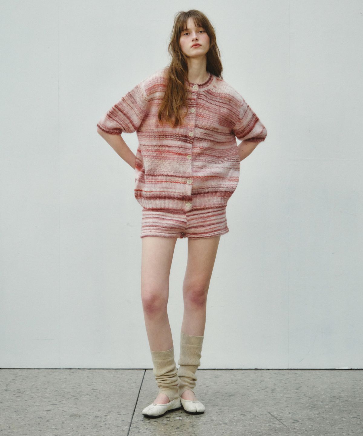 씨타(CITTA) Pastel Stripe Knit Shorts_CTB567(Pink)