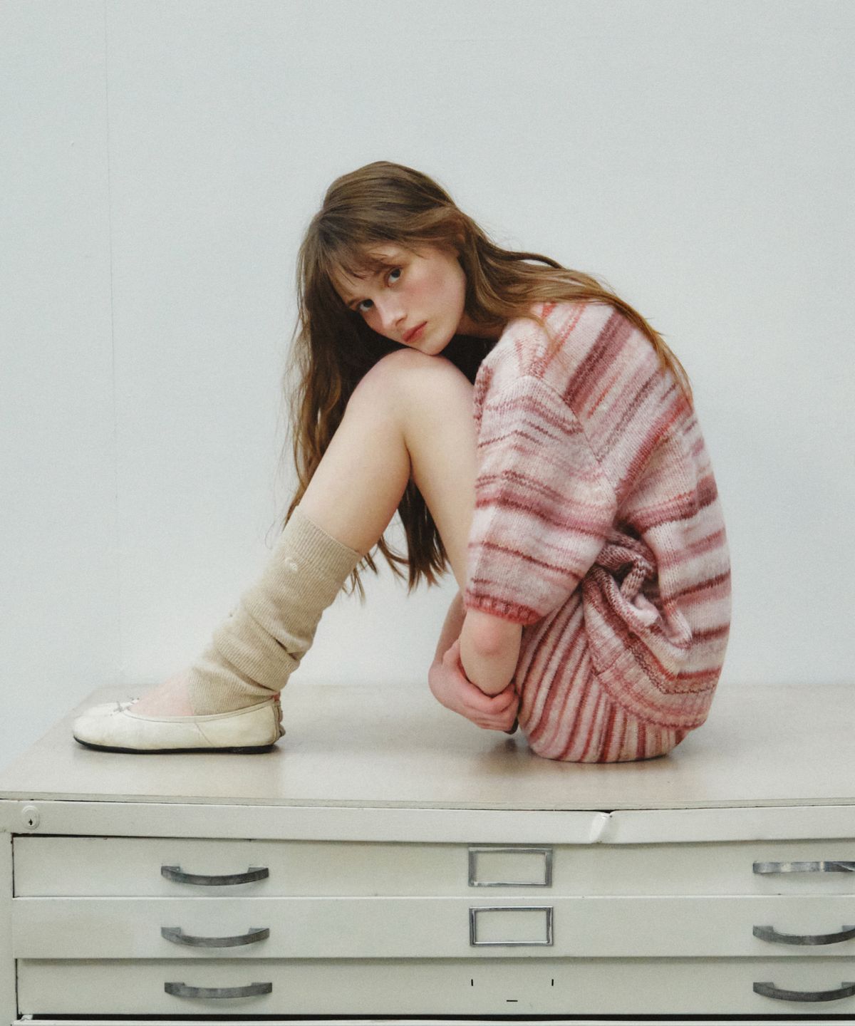 씨타(CITTA) Pastel Stripe Knit Shorts_CTB567(Pink)