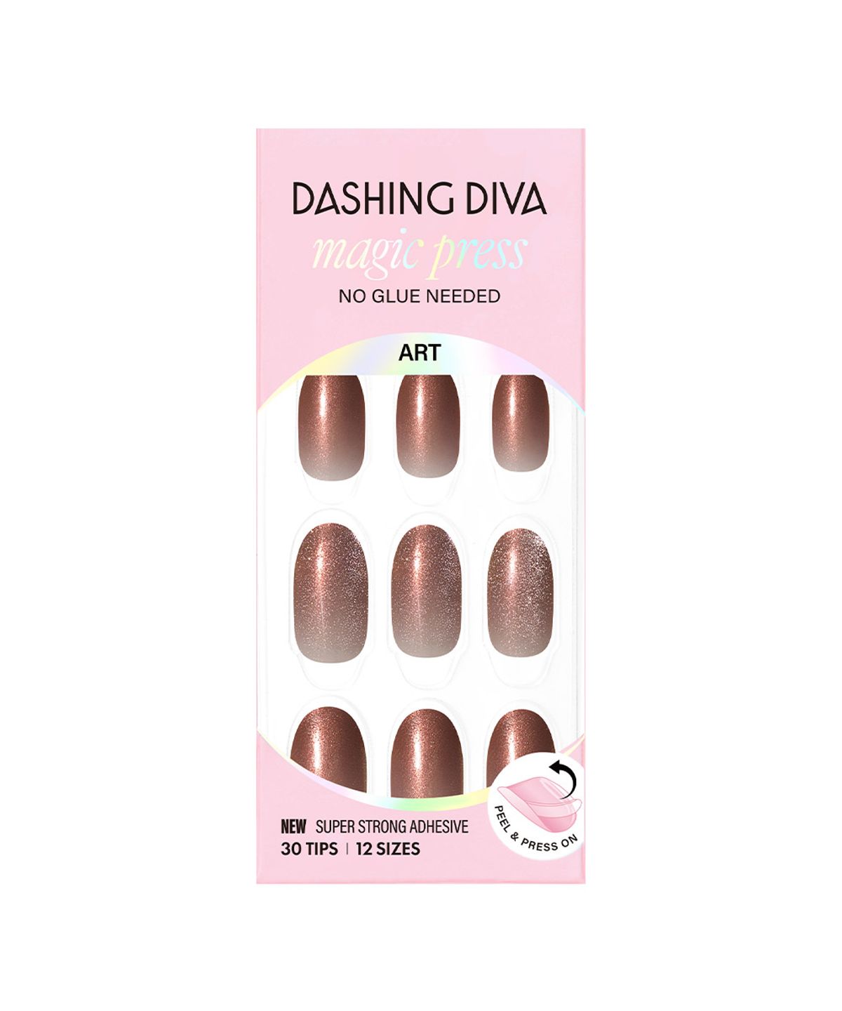 데싱디바(DASINGDIVA) 매직프레스 펄리 버건디 (롱 오발) 네일팁