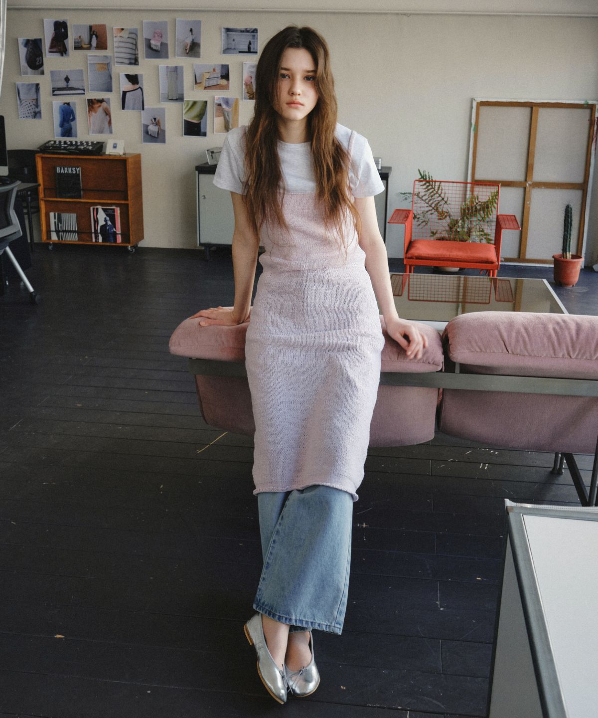 씨타(CITTA) Comfort Cotton Blended Long Knit Dress_CTOP715(Lavender)
