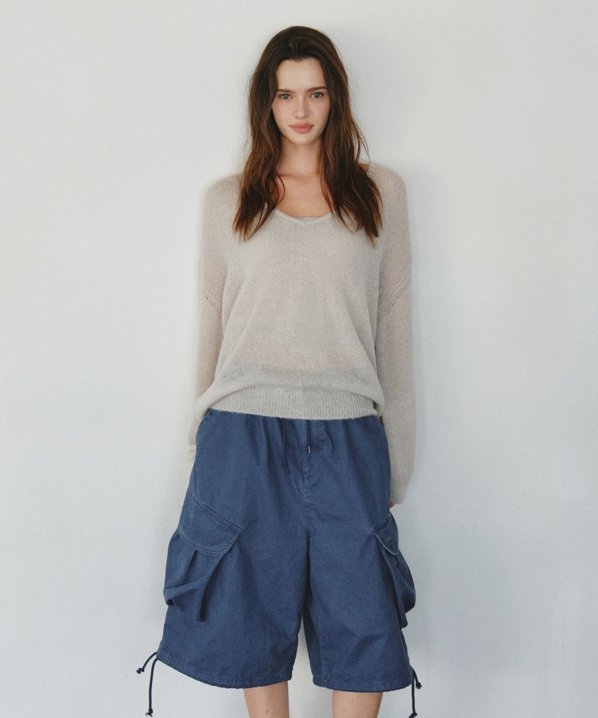 씨타(CITTA) Double Layered Vneck Tube Top Knit Set_CTK258(5color)