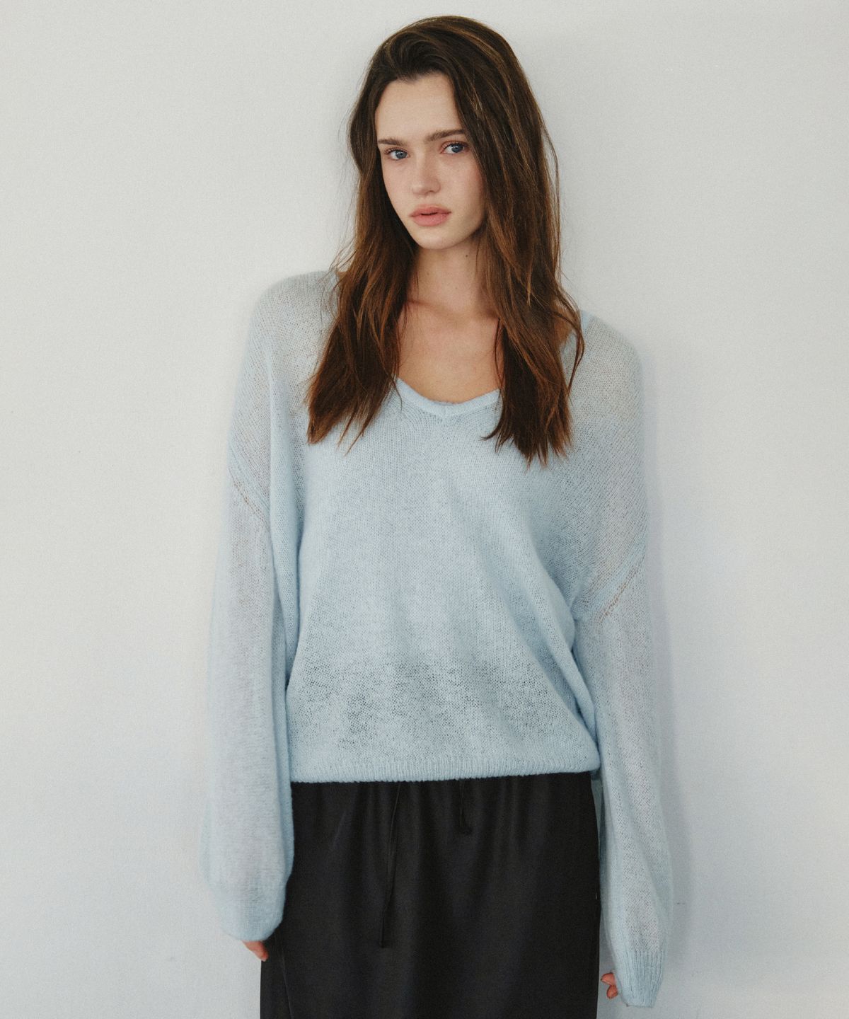 씨타(CITTA) Double Layered Vneck Tube Top Knit Set_CTK258(5color)