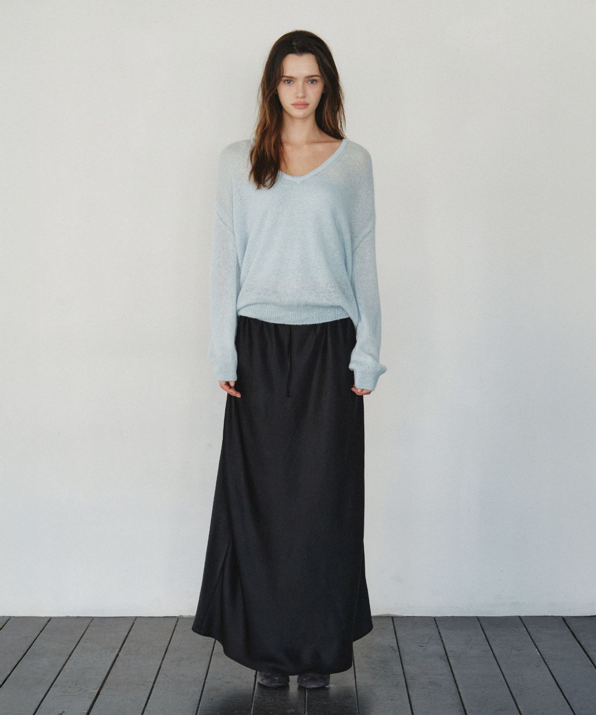 씨타(CITTA) Double Layered Vneck Tube Top Knit Set_CTK258(5color)
