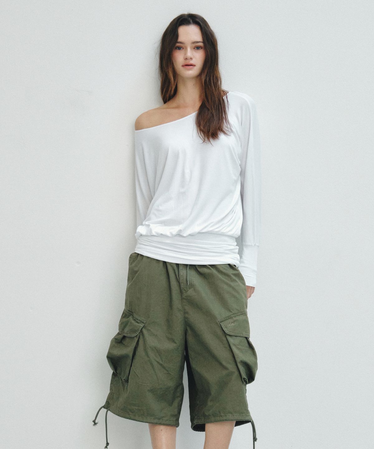 씨타(CITTA) Soft Touch Off-Shoulder Relax Tee_CTT3005(White)
