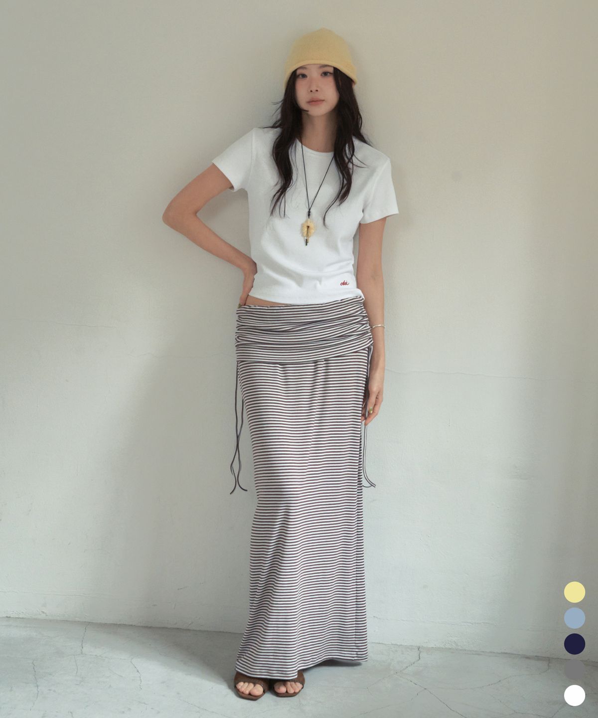 씨타(CITTA) Everyday Ribbed Slim Fit Tee_CTT3009(5color)