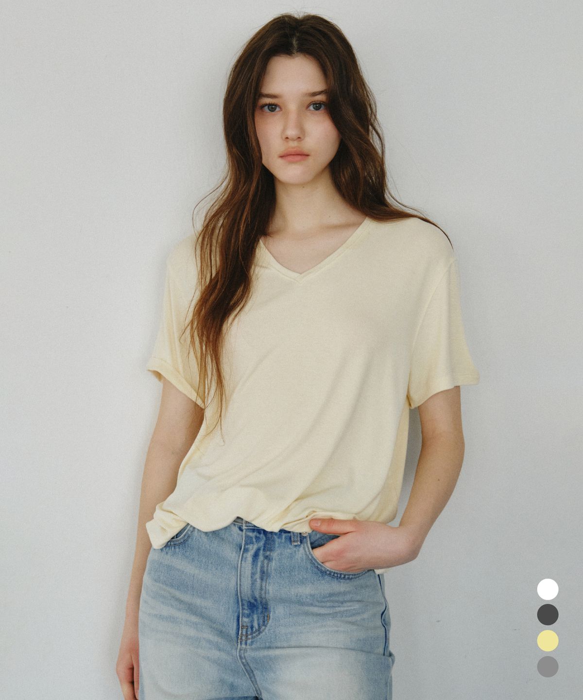 씨타(CITTA) Daily Soft Touch Vneck Tee_CTT3010(4color)