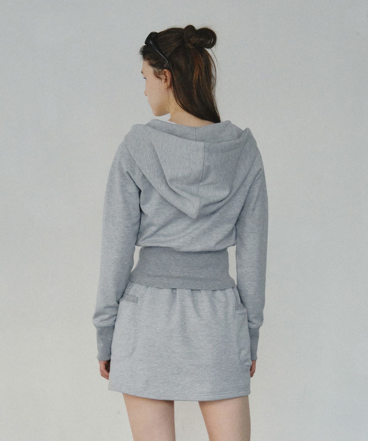 씨타(CITTA) Soft Cropped Slim Hoodie Zip-Up_CTO153(2color)