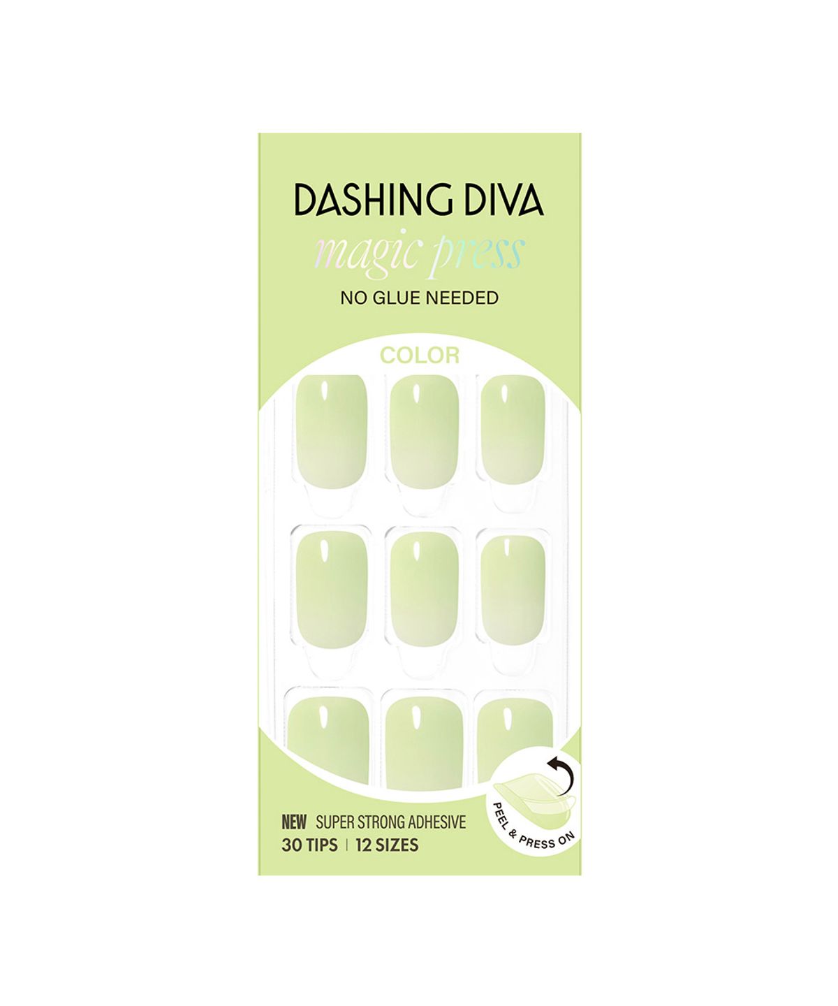 데싱디바(DASINGDIVA) 매직프레스 조이 그린 (레귤러 라운드) 네일팁