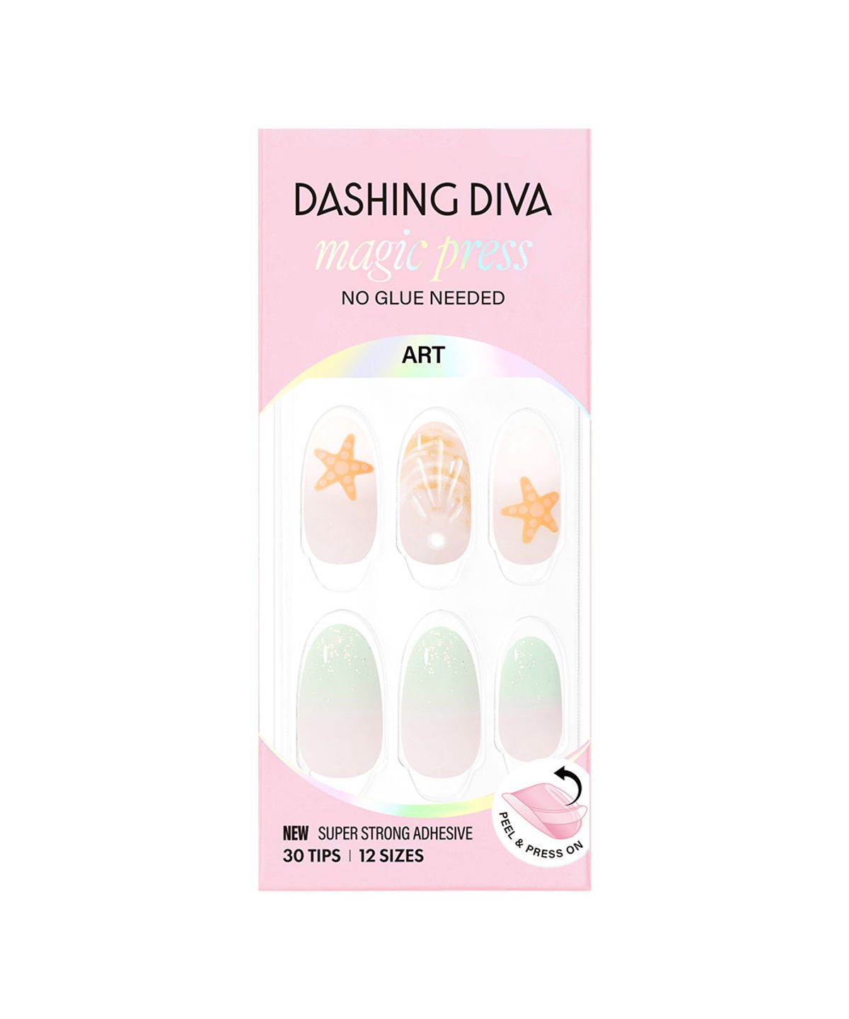 데싱디바(DASINGDIVA) 매직프레스 오션 글로우 (아몬드) 네일팁