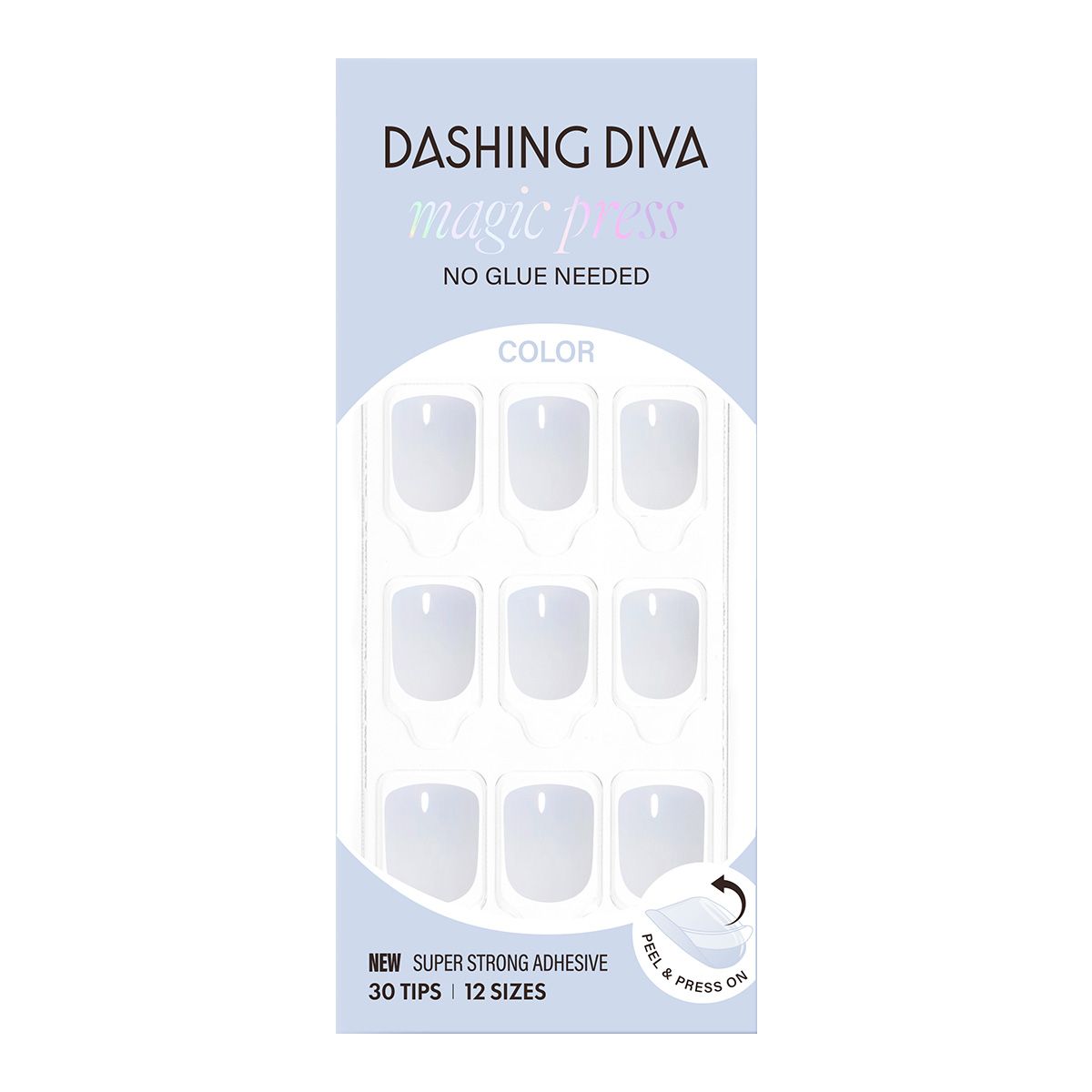 데싱디바(DASINGDIVA) 매직프레스 에어리 블루 (숏 스퀘어) 네일팁