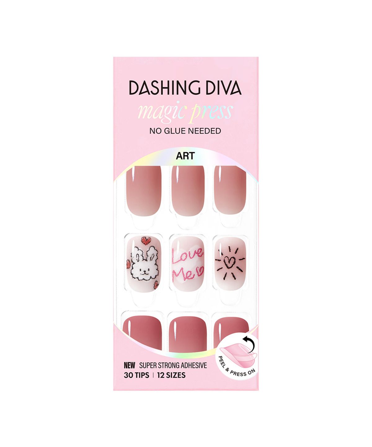 데싱디바(DASINGDIVA) 데싱디바 매직프레스 러브 래빗 (레귤러 라운드) 네일팁