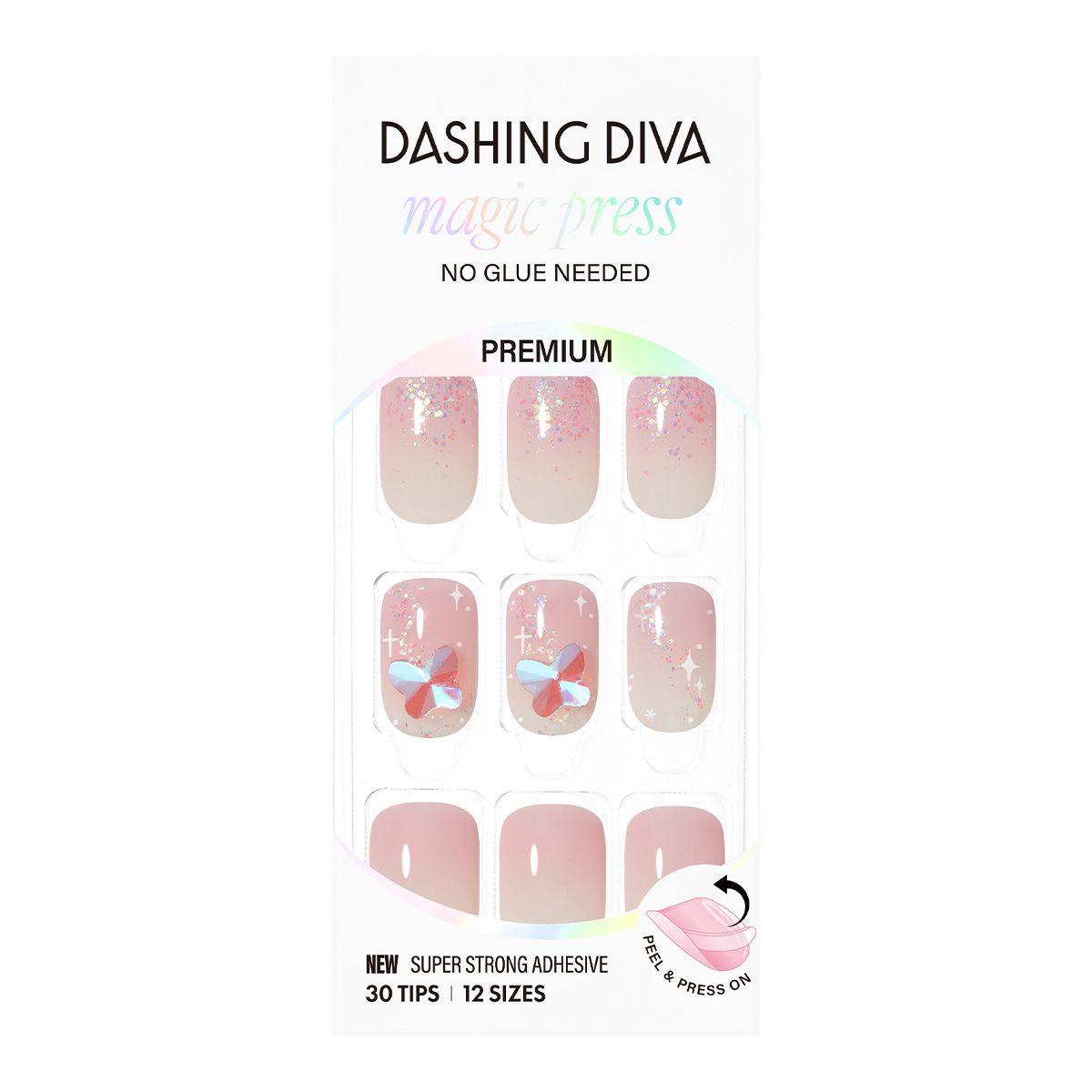 데싱디바(DASINGDIVA) 데싱디바 매직프레스 드리밍 가든 (레귤러 라운드) 네일팁