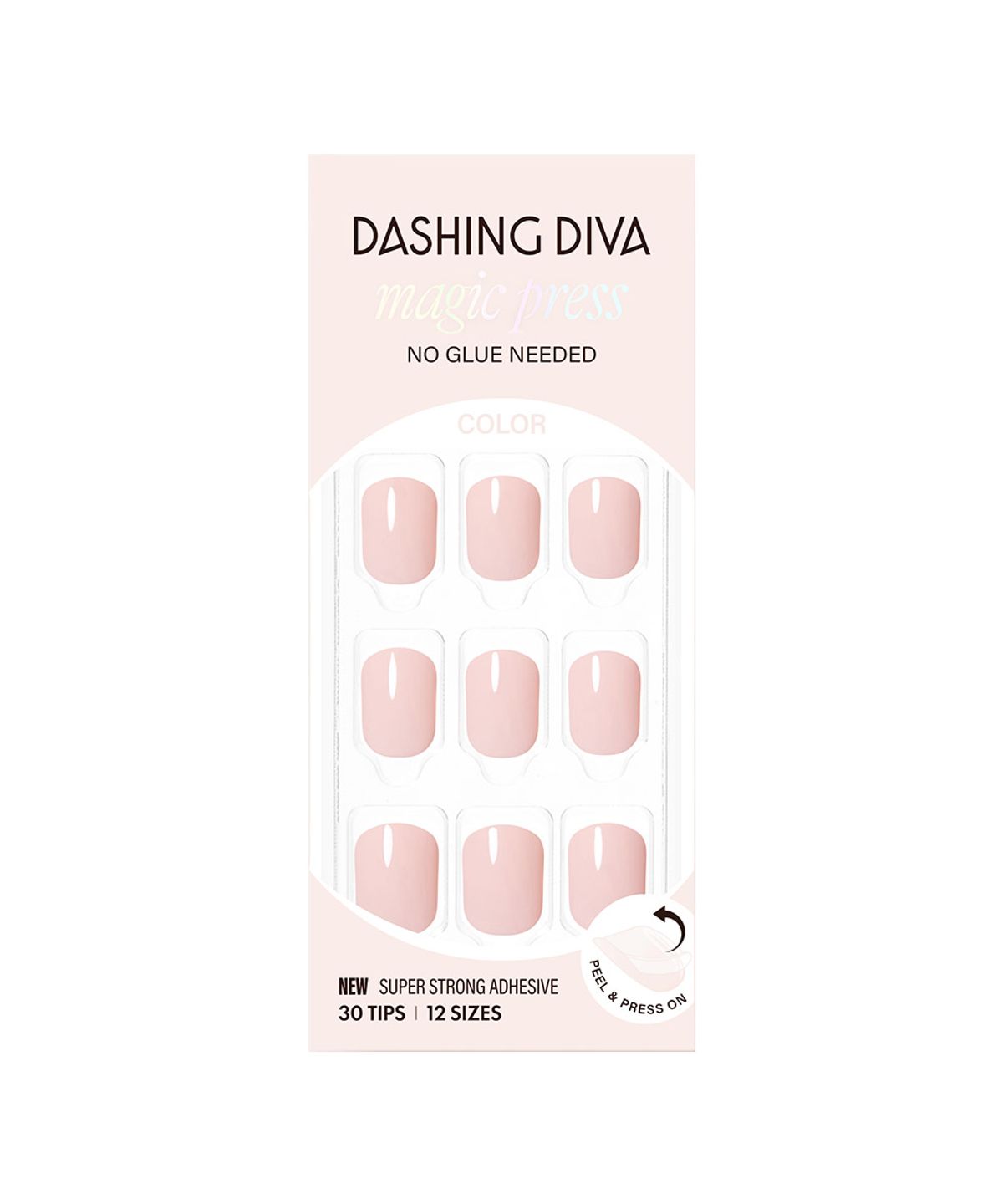 데싱디바(DASINGDIVA) 데싱디바 매직프레스 딸기 크림 (숏 스퀘어) 네일팁