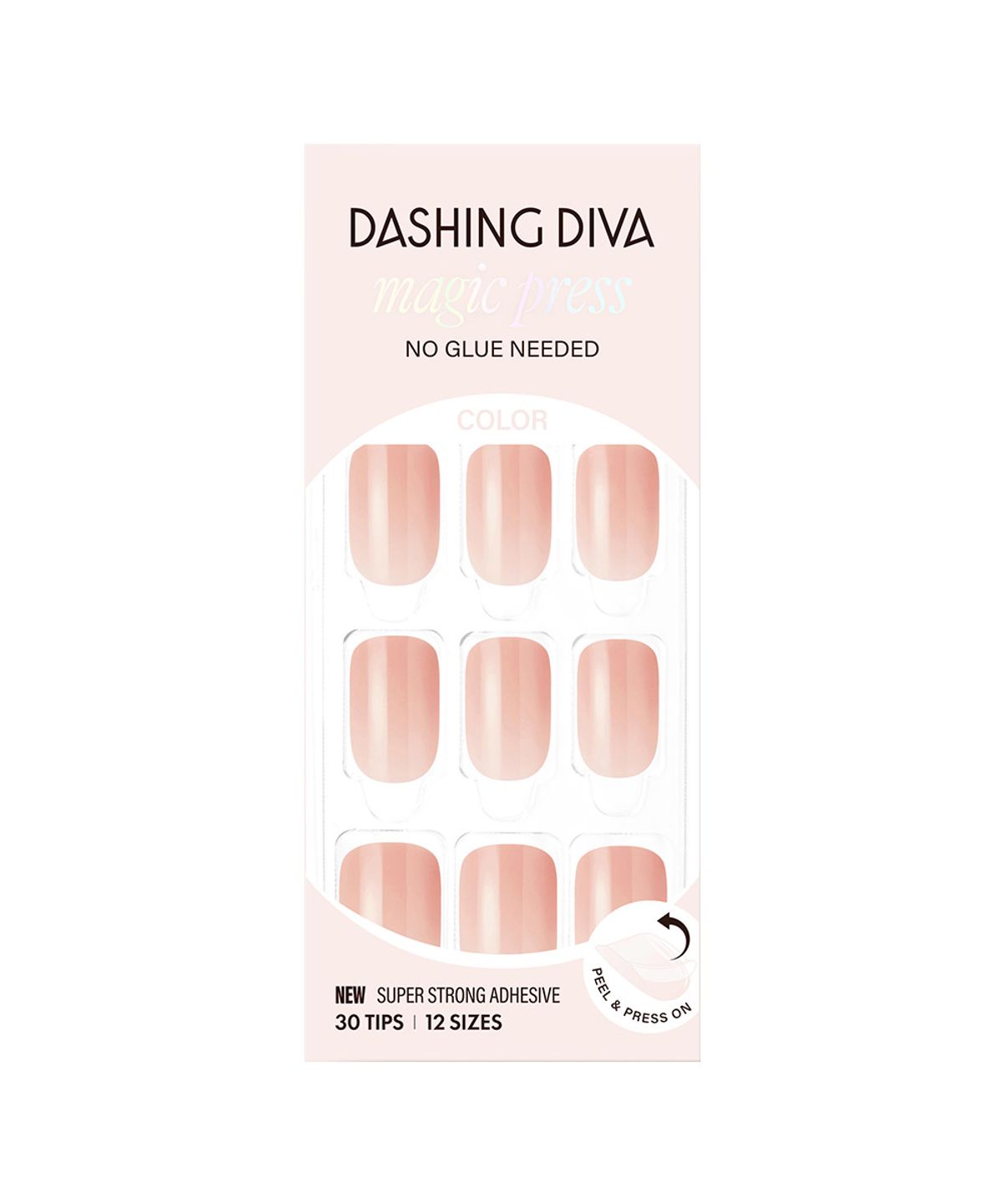 데싱디바(DASINGDIVA) 데싱디바 매직프레스 누디 핑크 (레귤러 라운드) 네일팁