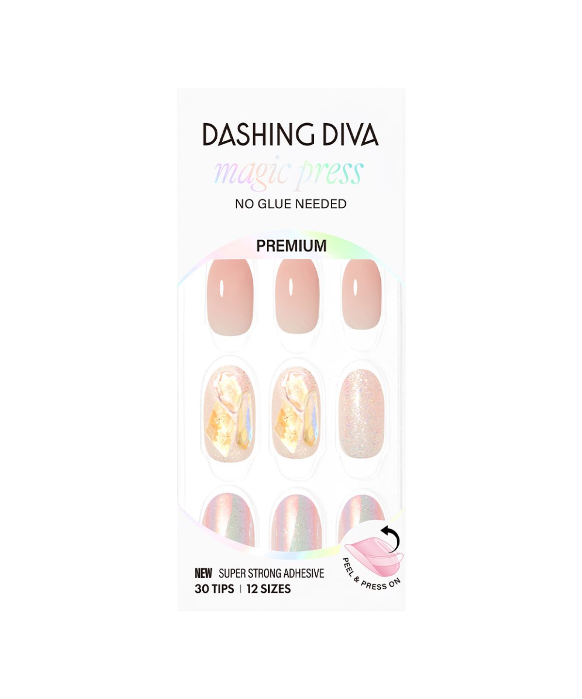 데싱디바(DASINGDIVA) 데싱디바 매직프레스 글레어 (롱 오발) 네일팁