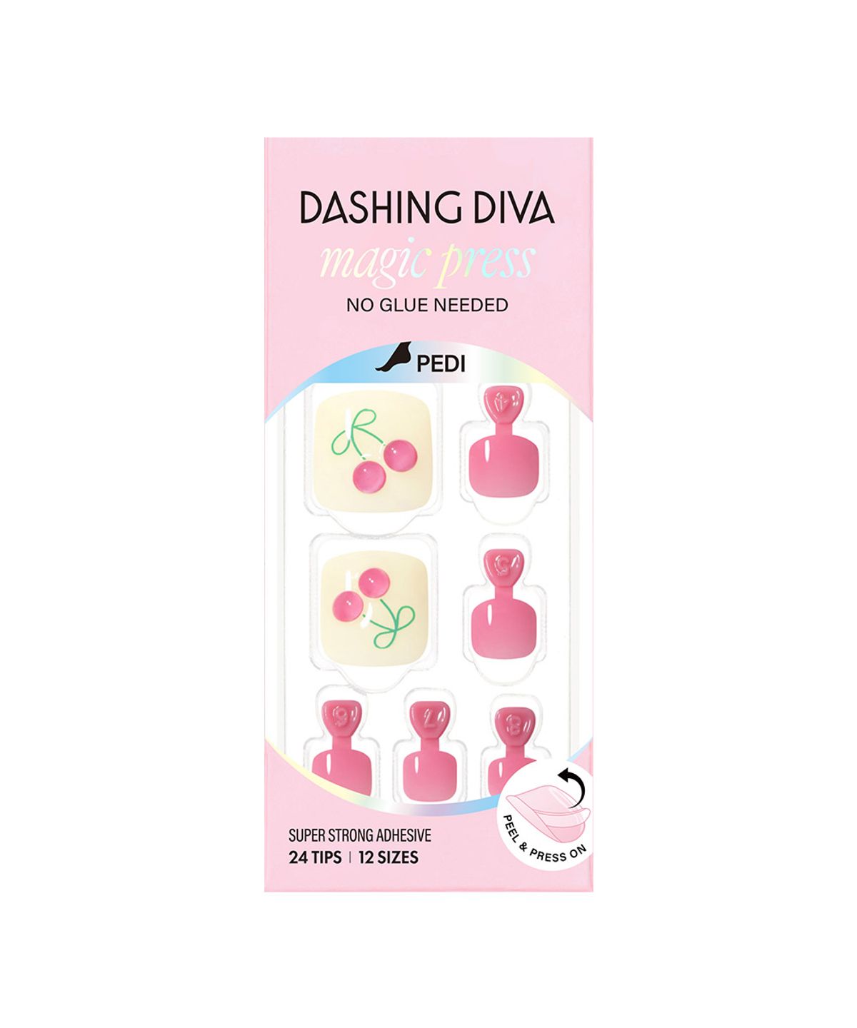 데싱디바(DASINGDIVA) 매직프레스 페디큐어 체리 베리