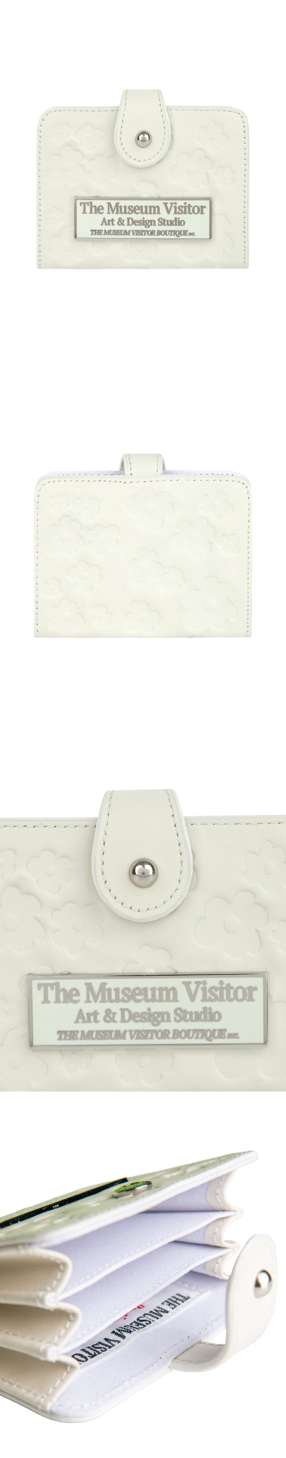 MUSINSA公式 | THEMUSEUMVISITOR FLOWER ACCORDIAN WALLET (WHITE)