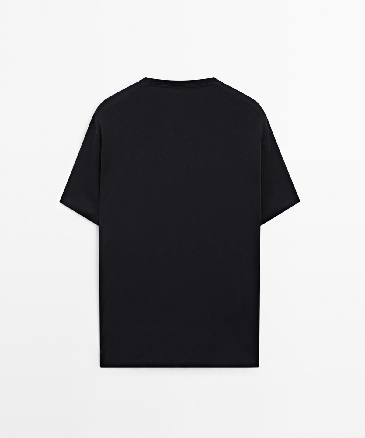 마시모두띠(MASSIMO DUTTI) 100% 머서라이즈 코튼 티셔츠
