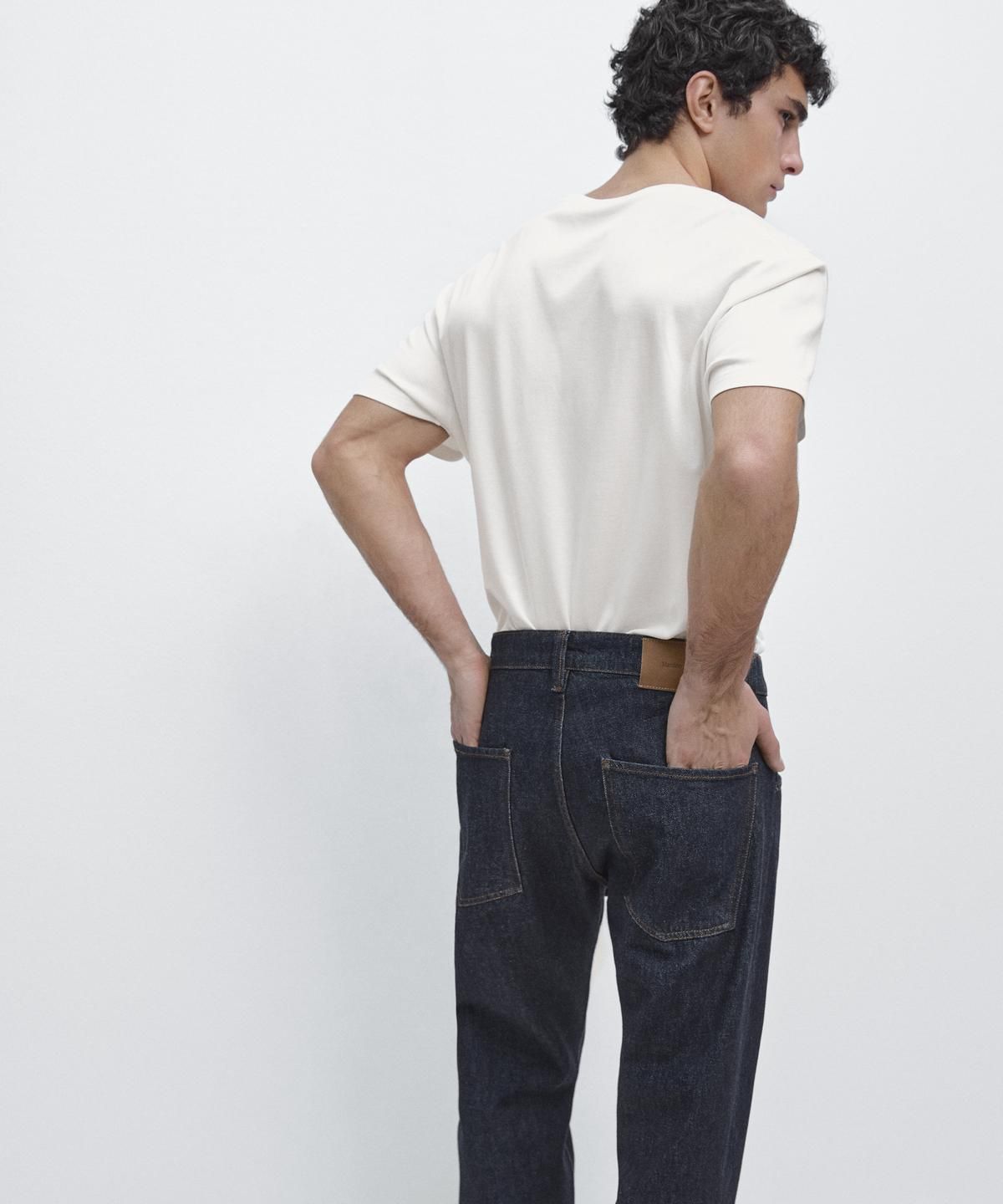 마시모두띠(MASSIMO DUTTI) 100% 머서라이즈 코튼 티셔츠