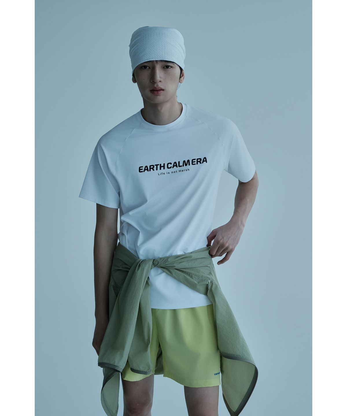 얼스캄에라(EARTH CALM ERA) 벤틸레이션 액티브 숏슬리브_화이트