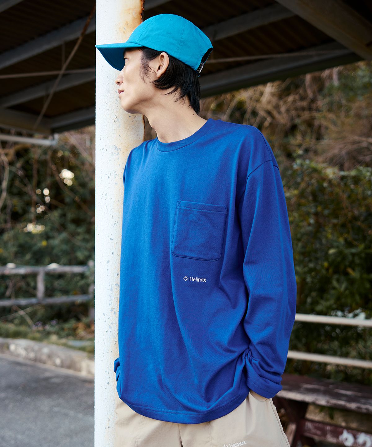헬리녹스 웨어(HELINOX WEAR) 포켓 긴팔티셔츠_Blue