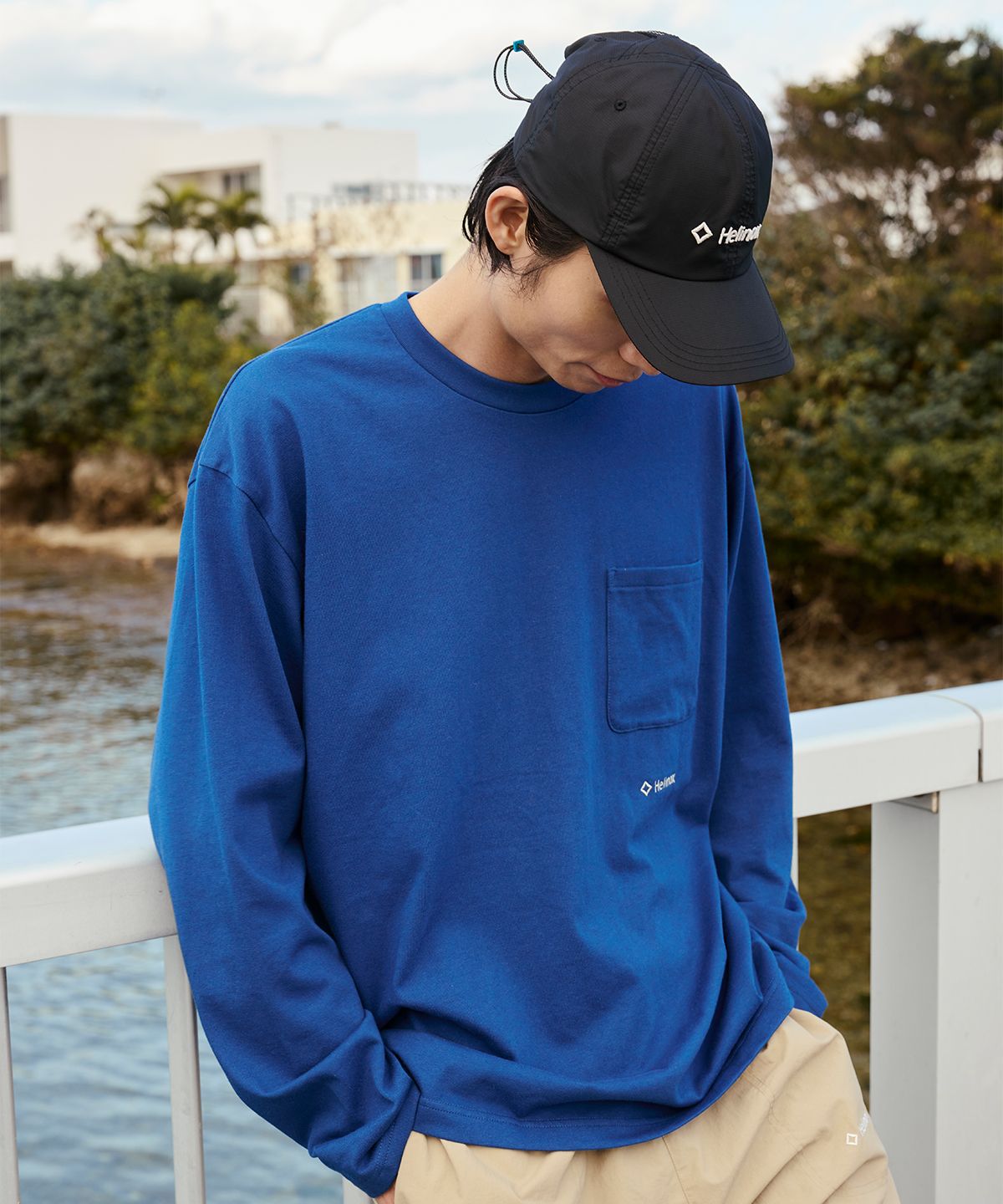 헬리녹스 웨어(HELINOX WEAR) 포켓 긴팔티셔츠_Blue