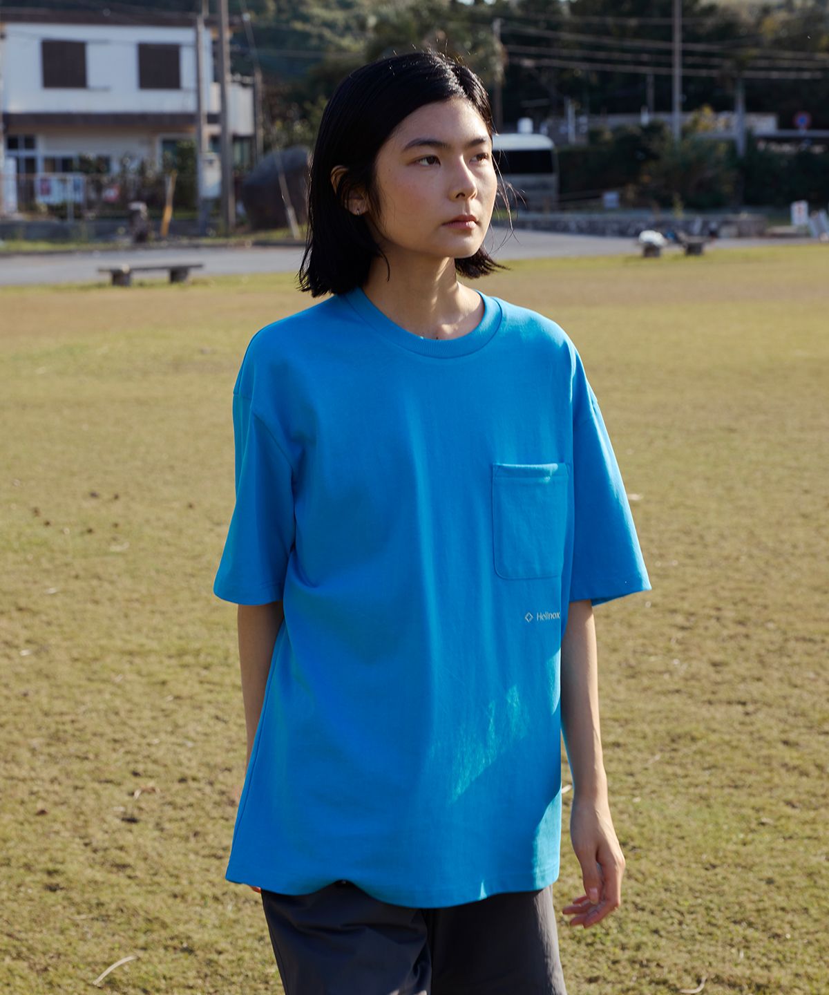 헬리녹스 웨어(HELINOX WEAR) 포켓 반팔티셔츠_Cyan Blue