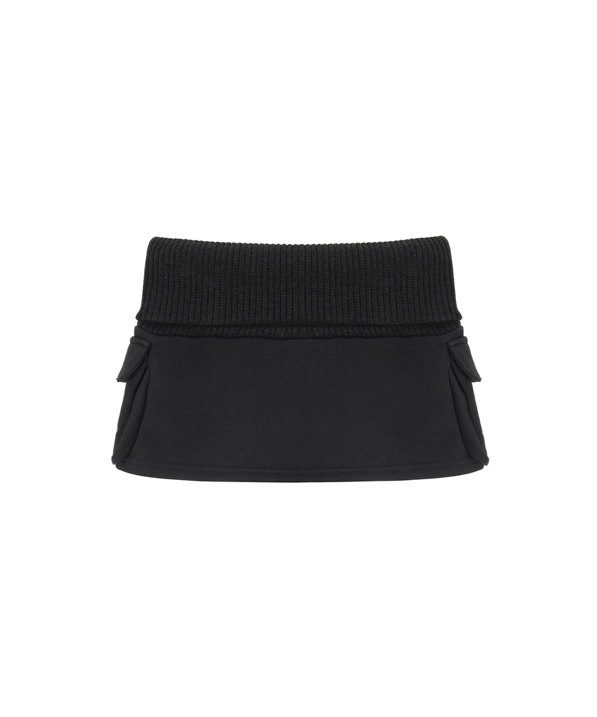 사일프레이(41PRAY) Folded Knit Skirt Shorts / Black