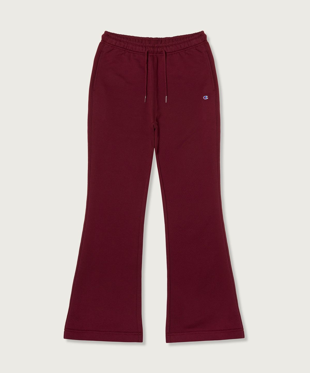 챔피온(CHAMPION) 여성 레귤러핏 부츠컷 스웨트 팬츠 Burgundy