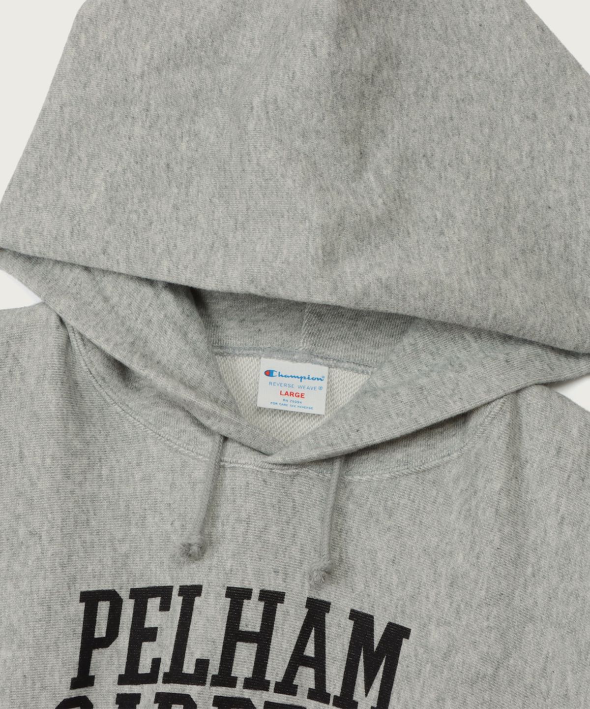 챔피온(CHAMPION) 리버스위브 루즈핏 그래픽 후드 티셔츠 Oxford Grey