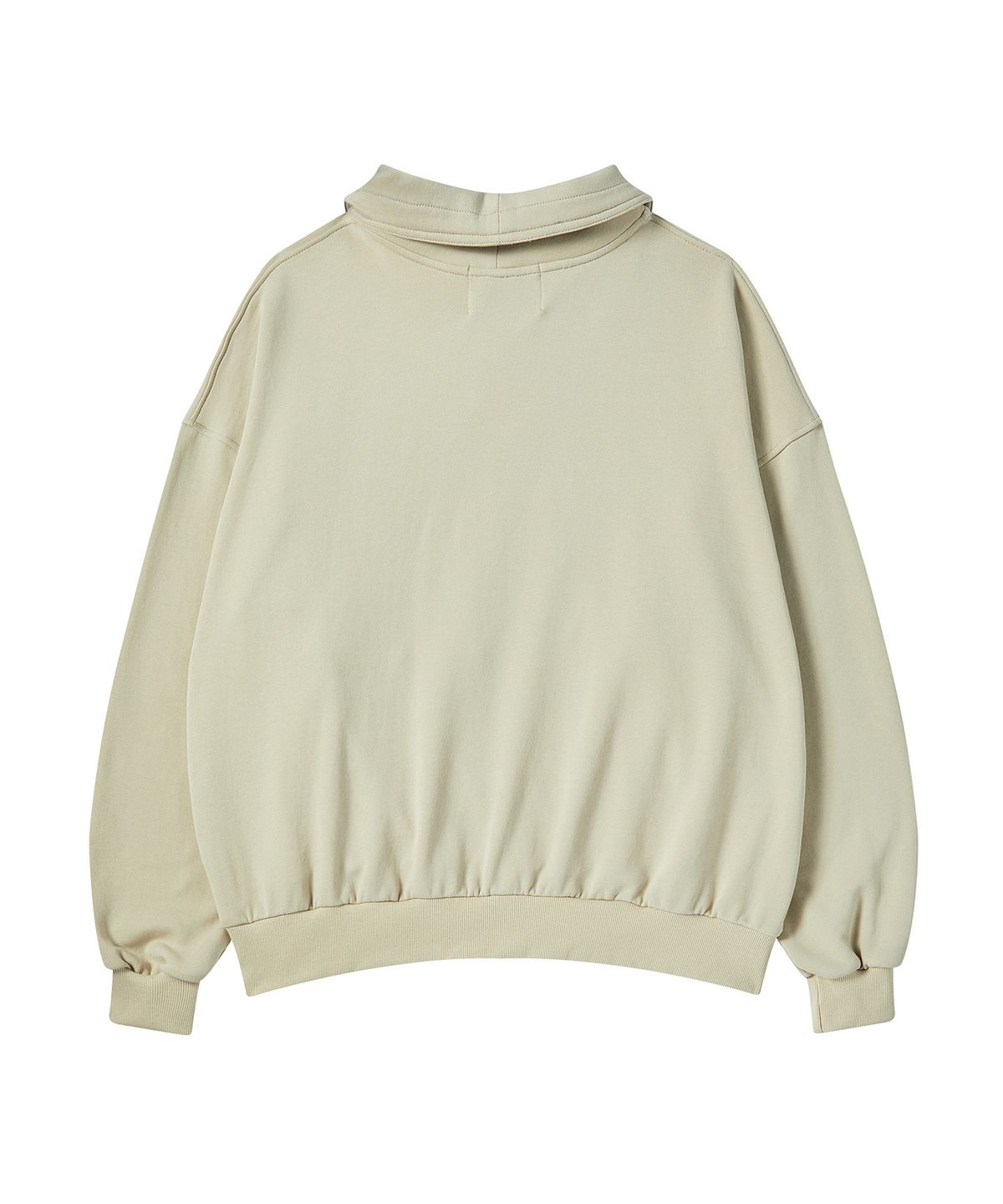 비욘드클로젯(BEYOND CLOSET) [COLLECTION LINE] 유틸리티 하이 넥 스웨트 셔츠 베이지