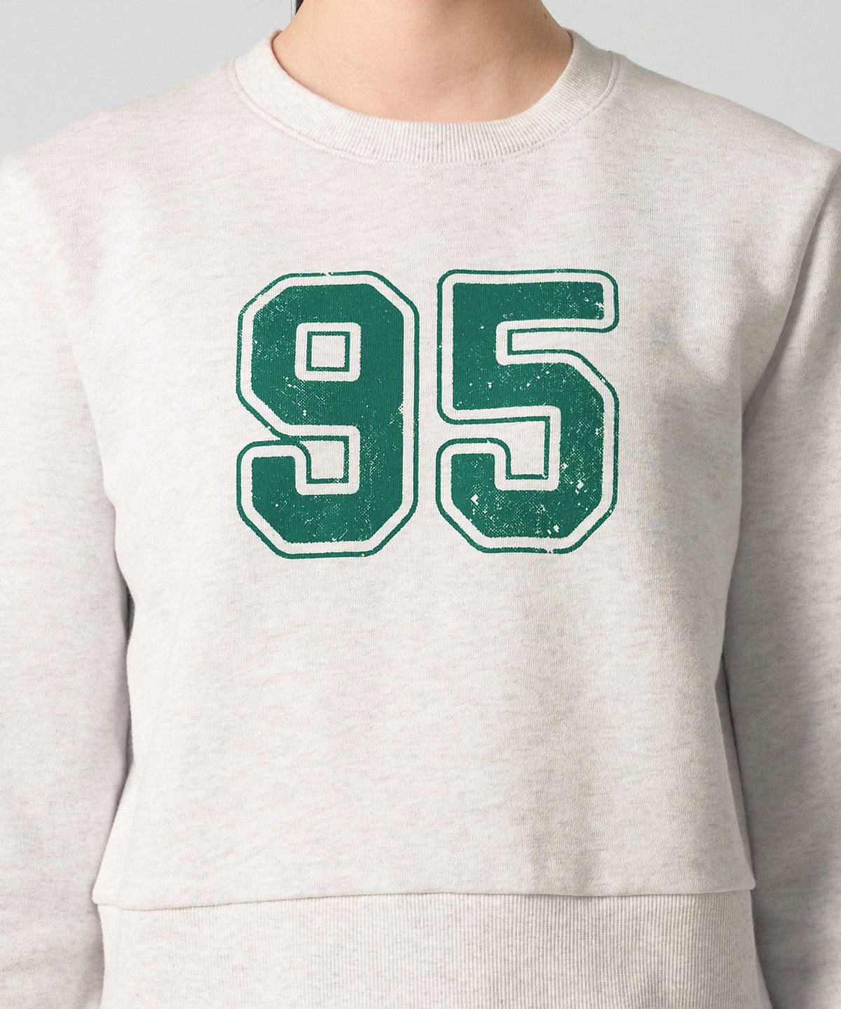 챔피온(CHAMPION) 여성 95 크롭 스웨트셔츠 Oatmeal