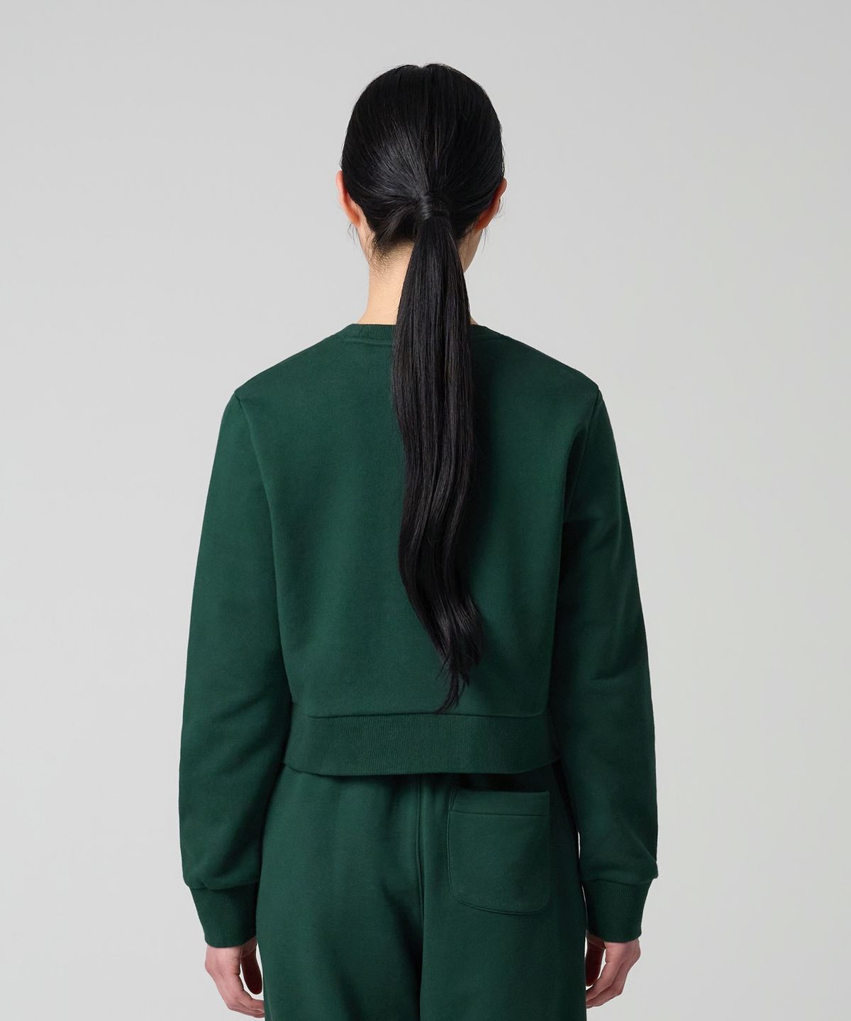 챔피온(CHAMPION) 여성 95 크롭 스웨트셔츠 Green
