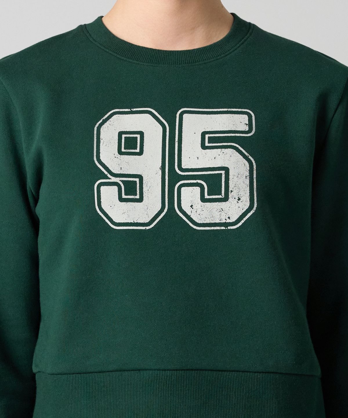챔피온(CHAMPION) 여성 95 크롭 스웨트셔츠 Green