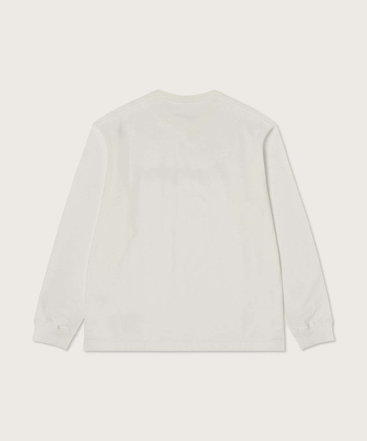 챔피온(CHAMPION) 트랙 로고 루즈핏 조그택 롱슬리브 티셔츠 White
