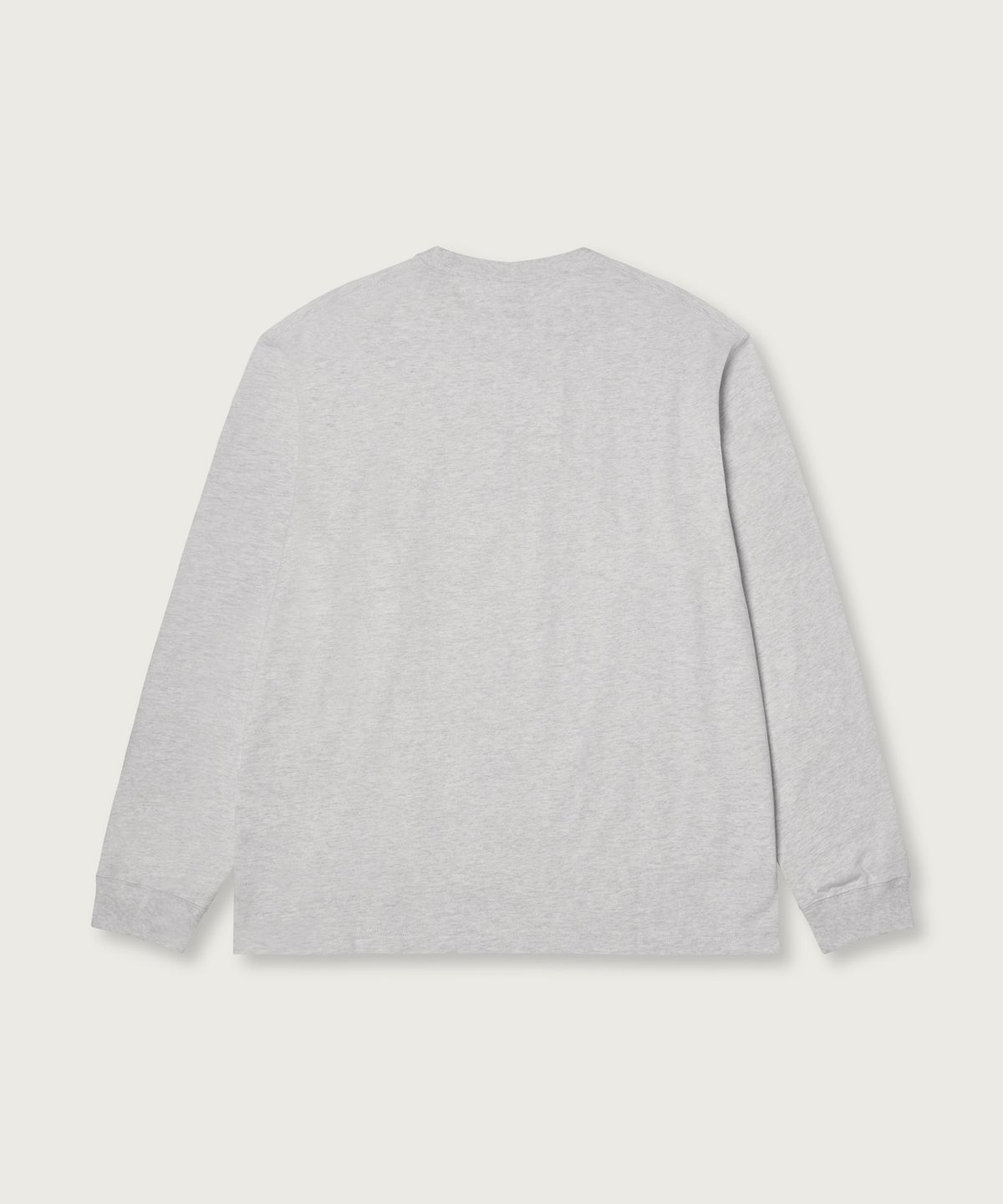 챔피온(CHAMPION) 트랙 로고 루즈핏 조그택 롱슬리브 티셔츠 Light Grey