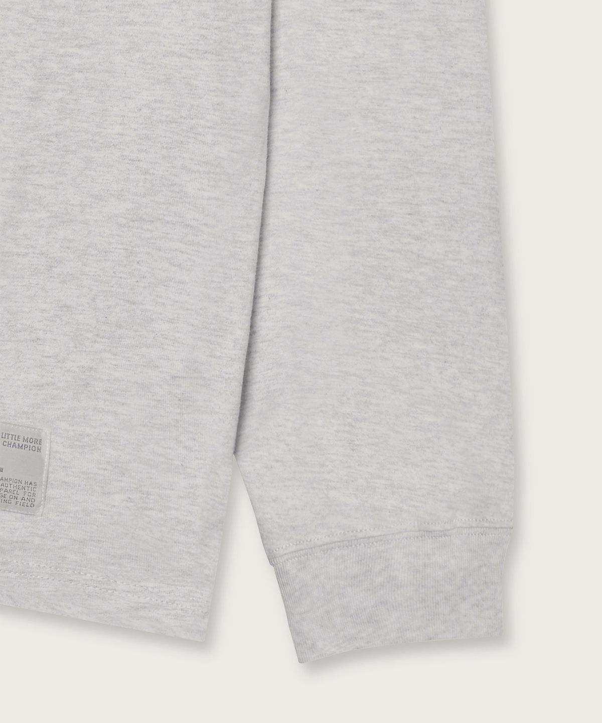 챔피온(CHAMPION) 트랙 로고 루즈핏 조그택 롱슬리브 티셔츠 Light Grey