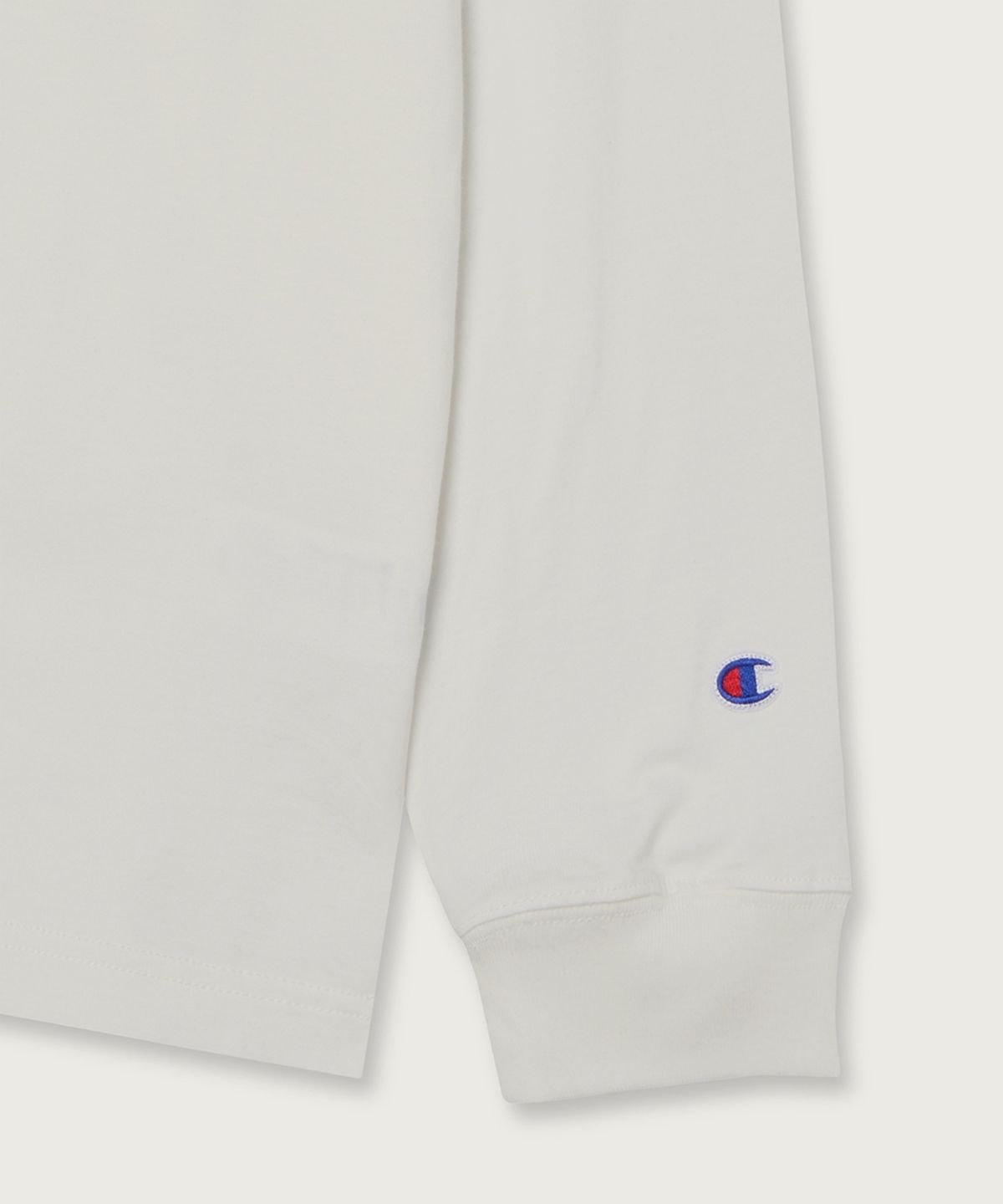 챔피온(CHAMPION) 아치 로고 루즈핏 롱슬리브 티셔츠 White