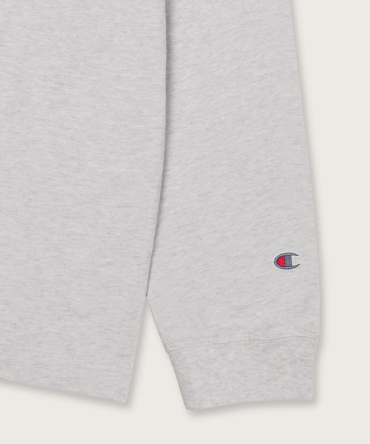 챔피온(CHAMPION) 아치 로고 루즈핏 롱슬리브 티셔츠 Light Grey