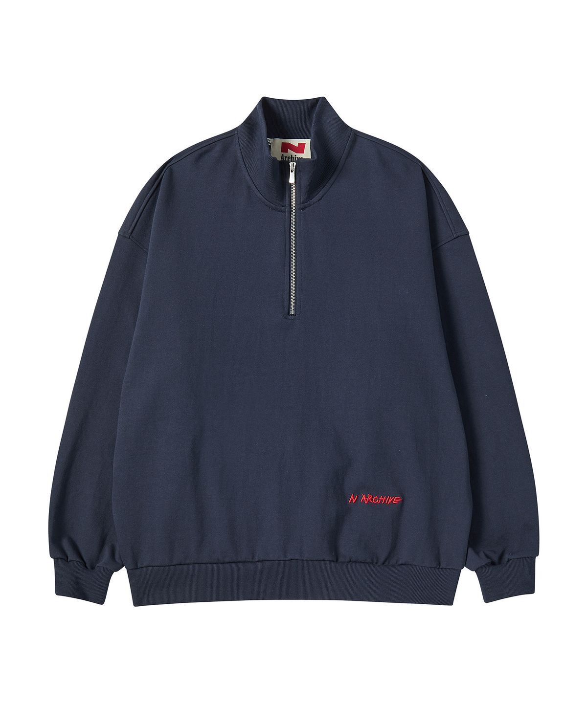 비욘드클로젯(BEYOND CLOSET) [COLLECTION LINE] 프리미엄 유니폼 하프 집 티셔츠 네이비