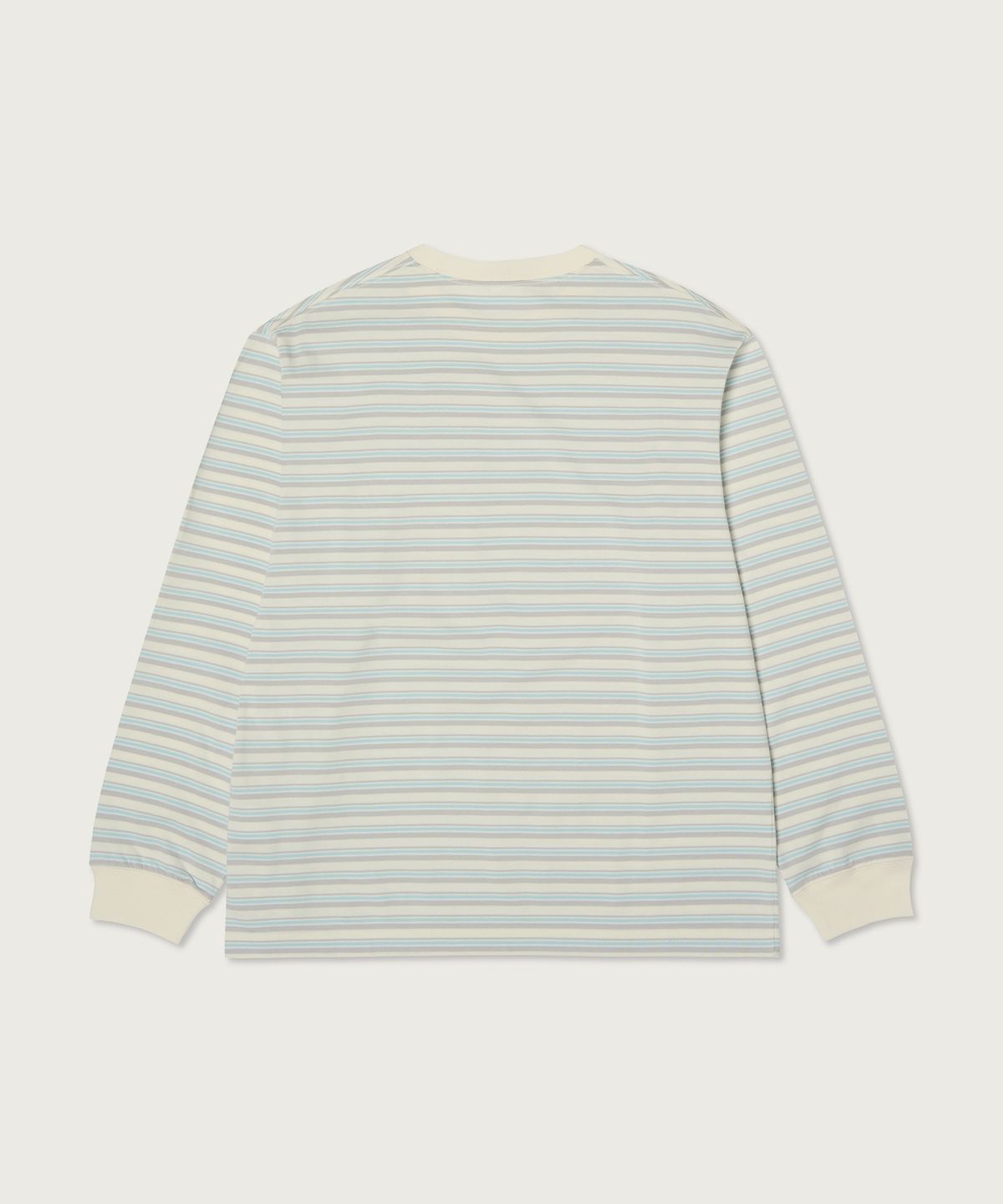 챔피온(CHAMPION) 루즈핏 스트라이프 롱슬리브 티셔츠 Ecru